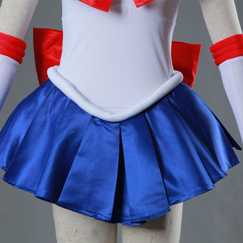 Anime Sailor Moon Costume Tsukino Usagi Sailor moon Fighting Cosplay Outfit and Accessories Women and Kids Halloween