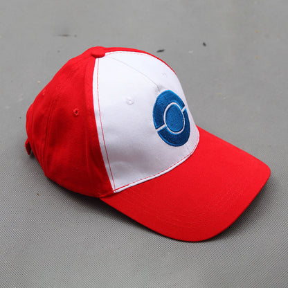 Anime Pokemon Costume Trainer Ash Ketchum Short Sleeves Cosplay Suit with Accessories for Men and Kids