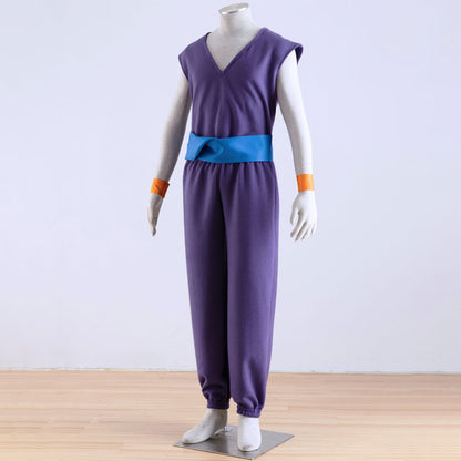 Anime Dragon Ball Piccolo Trainning Outfits Cosplay Costume with Accessories Men and Kids Halloween