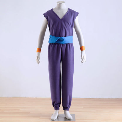 Anime Dragon Ball Piccolo Trainning Outfits Cosplay Costume with Accessories Men and Kids Halloween