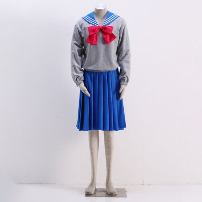 Anime Sailor Moon Costume Mizuno Ami Sailor mercury Cosplay Normal School Uniform