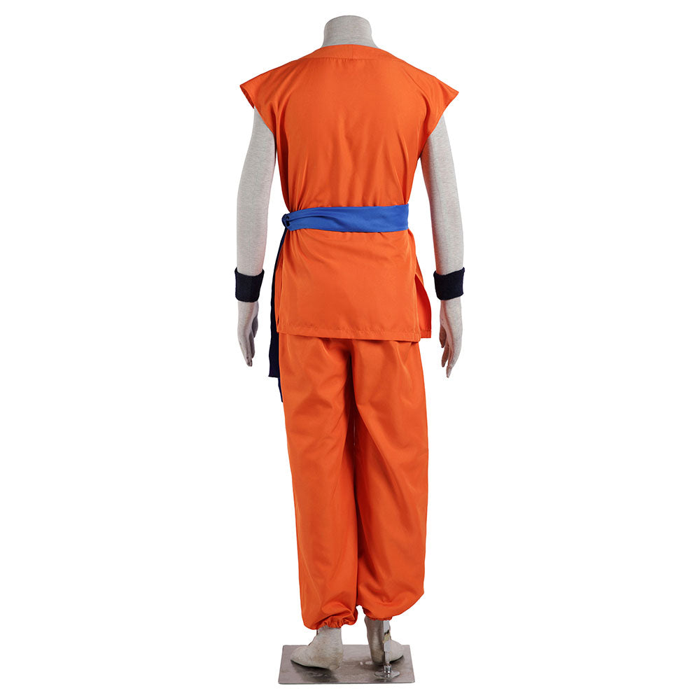 Dragon Ball Son Goku Training Costume Outfits Cosplay Men and Kids Halloween