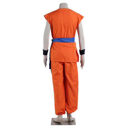 Dragon Ball Son Goku Training Costume Outfits Cosplay Men and Kids Halloween