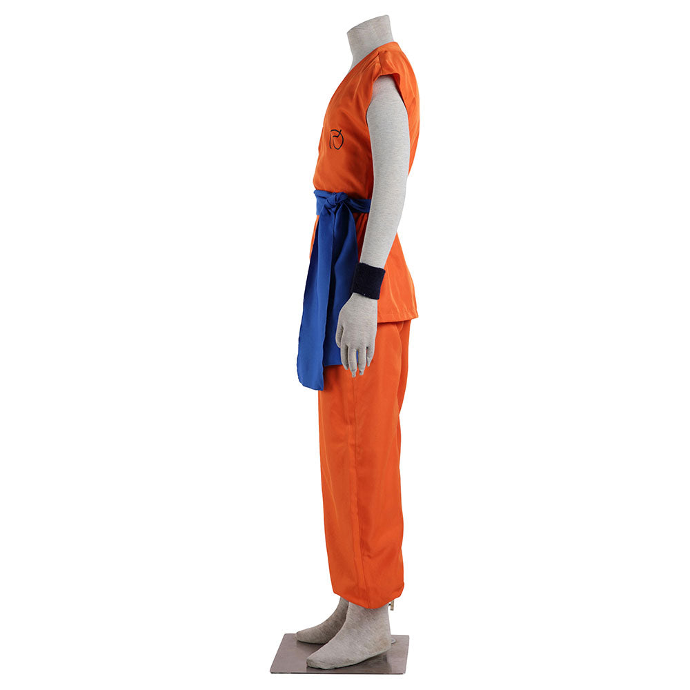 Dragon Ball Son Goku Training Costume Outfits Cosplay Men and Kids Halloween
