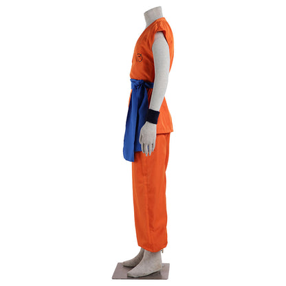 Dragon Ball Son Goku Training Costume Outfits Cosplay Men and Kids Halloween