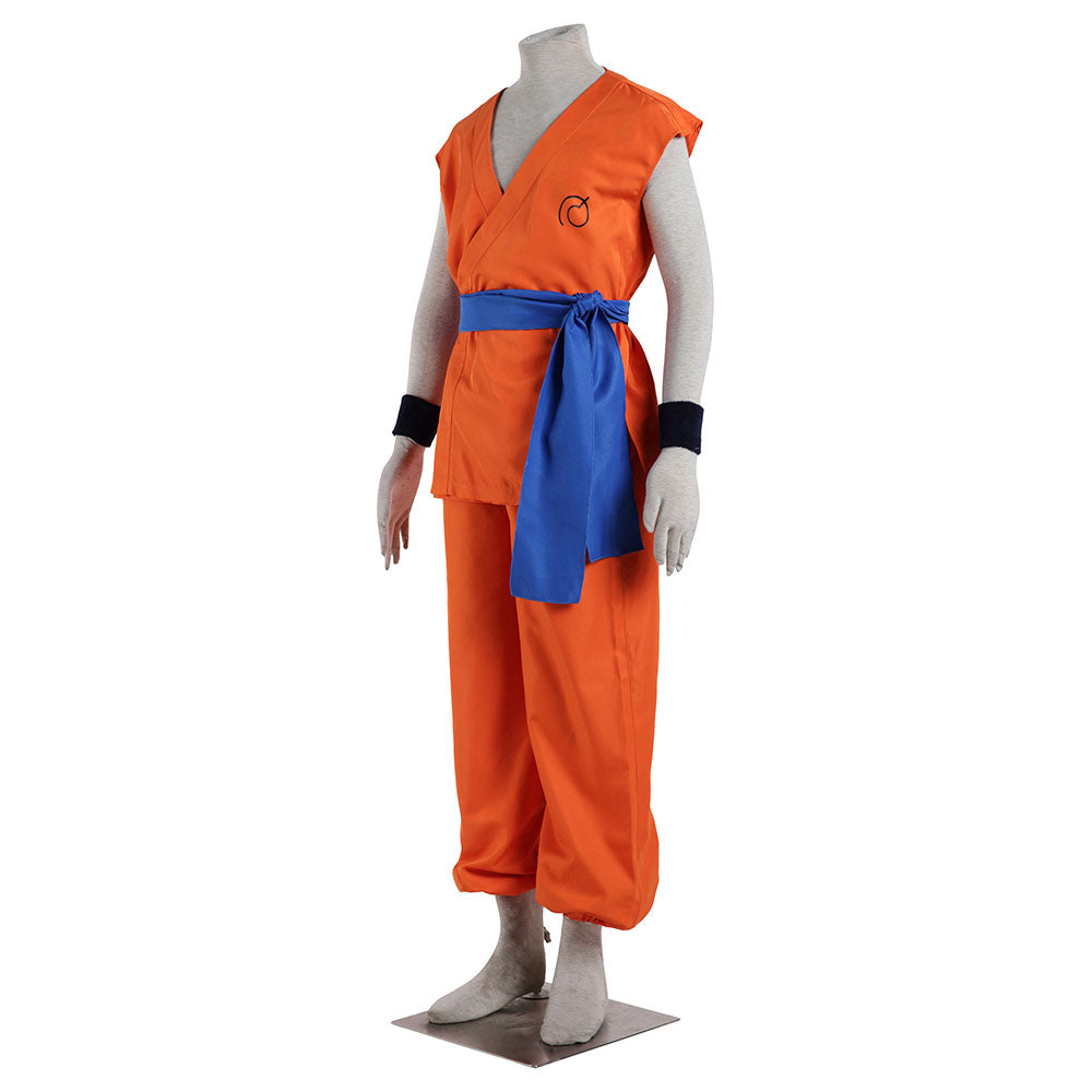 Dragon Ball Son Goku Training Costume Outfits Cosplay Men and Kids Halloween