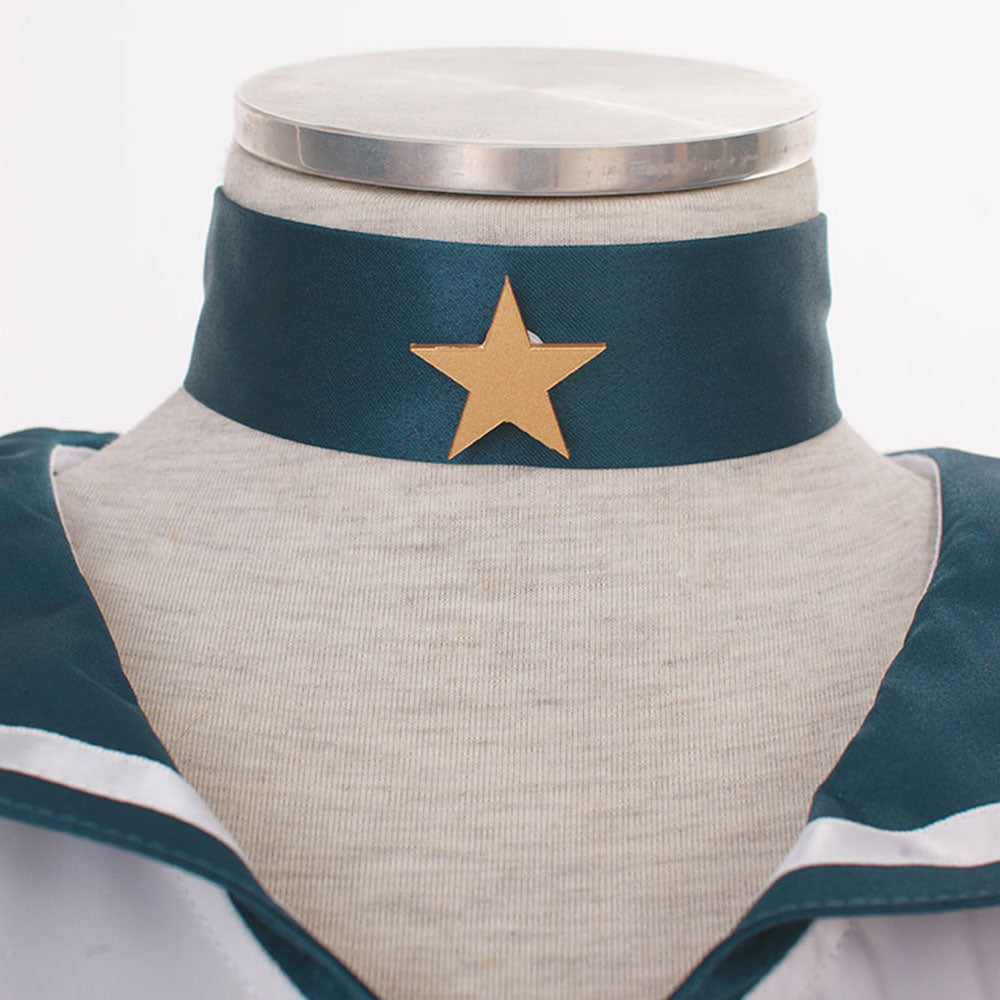 Halloween Anime Sailor Moon Costume Tenou Haruka Sailor Uranus Fighting Cosplay Full Outfit