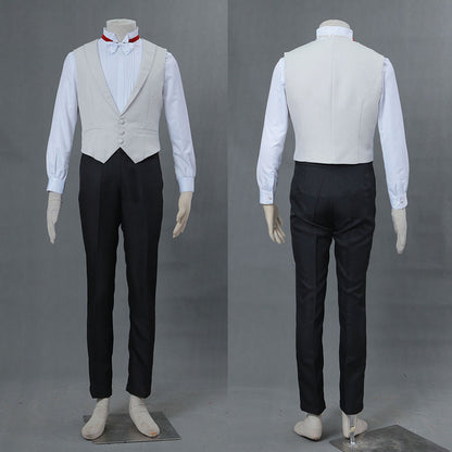 Hallowee Sailor Moon Costume Tuxedo Mask Chiba Mamoru Cosplay Outfits with Accessories Men and Kids