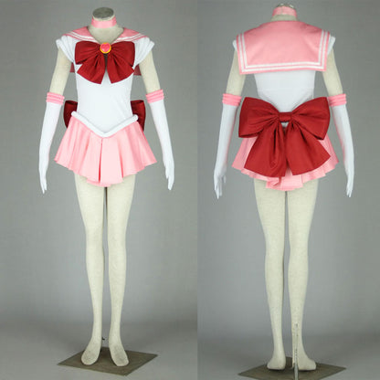 Anime Sailor Moon Costume Chibi usa Sailor chibi moon Fighting Cosplay Outfit and Accessories Women and Kids Halloween