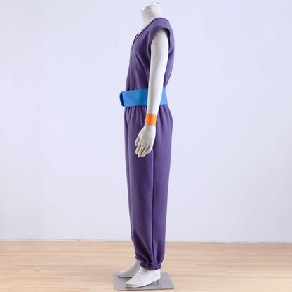 Anime Dragon Ball Piccolo Trainning Outfits Cosplay Costume with Accessories Men and Kids Halloween