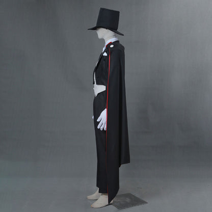 Hallowee Sailor Moon Costume Tuxedo Mask Chiba Mamoru Cosplay Outfits with Accessories Men and Kids