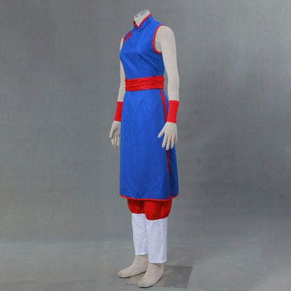 Dragon Ball Chichi Unmarried Blue Cosplay Costume Ouffits Women and Kids Halloween