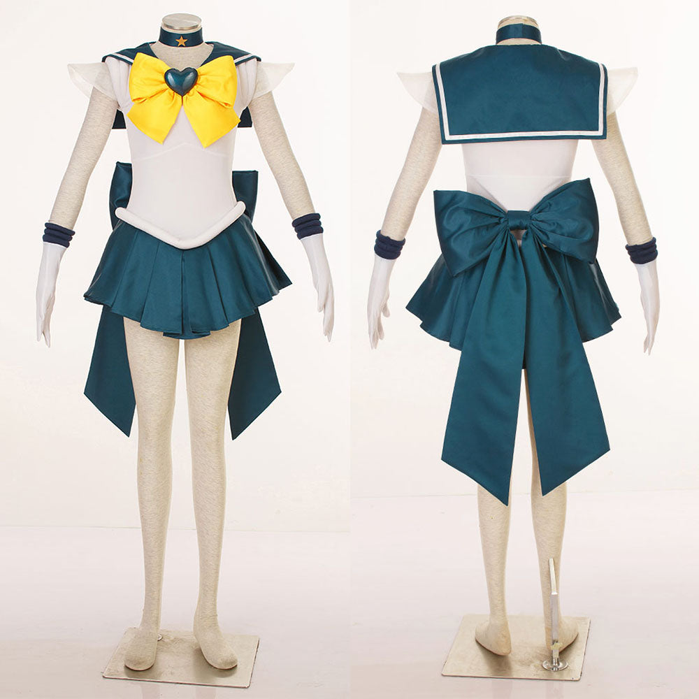 Halloween Anime Sailor Moon Costume Tenou Haruka Sailor Uranus Fighting Cosplay Full Outfit