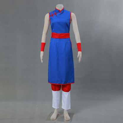 Dragon Ball Chichi Unmarried Blue Cosplay Costume Ouffits Women and Kids Halloween