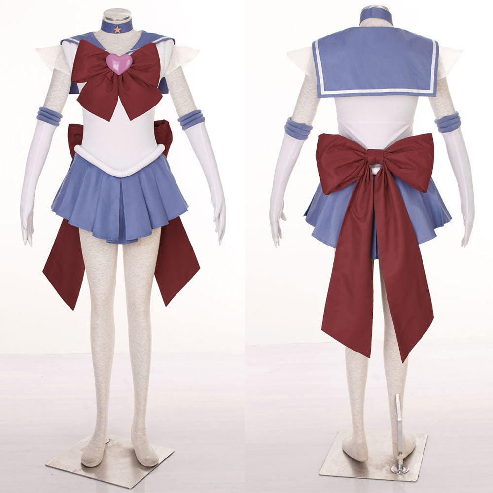 Halloween Anime Sailor Moon Costume Tomoyo Hotaru Sailor saturn Fighting Cosplay Full Outfit