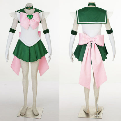 Halloween Anime Sailor Moon Costume Kino Makoto Sailor jupiter Fighting Cosplay Full Outfit
