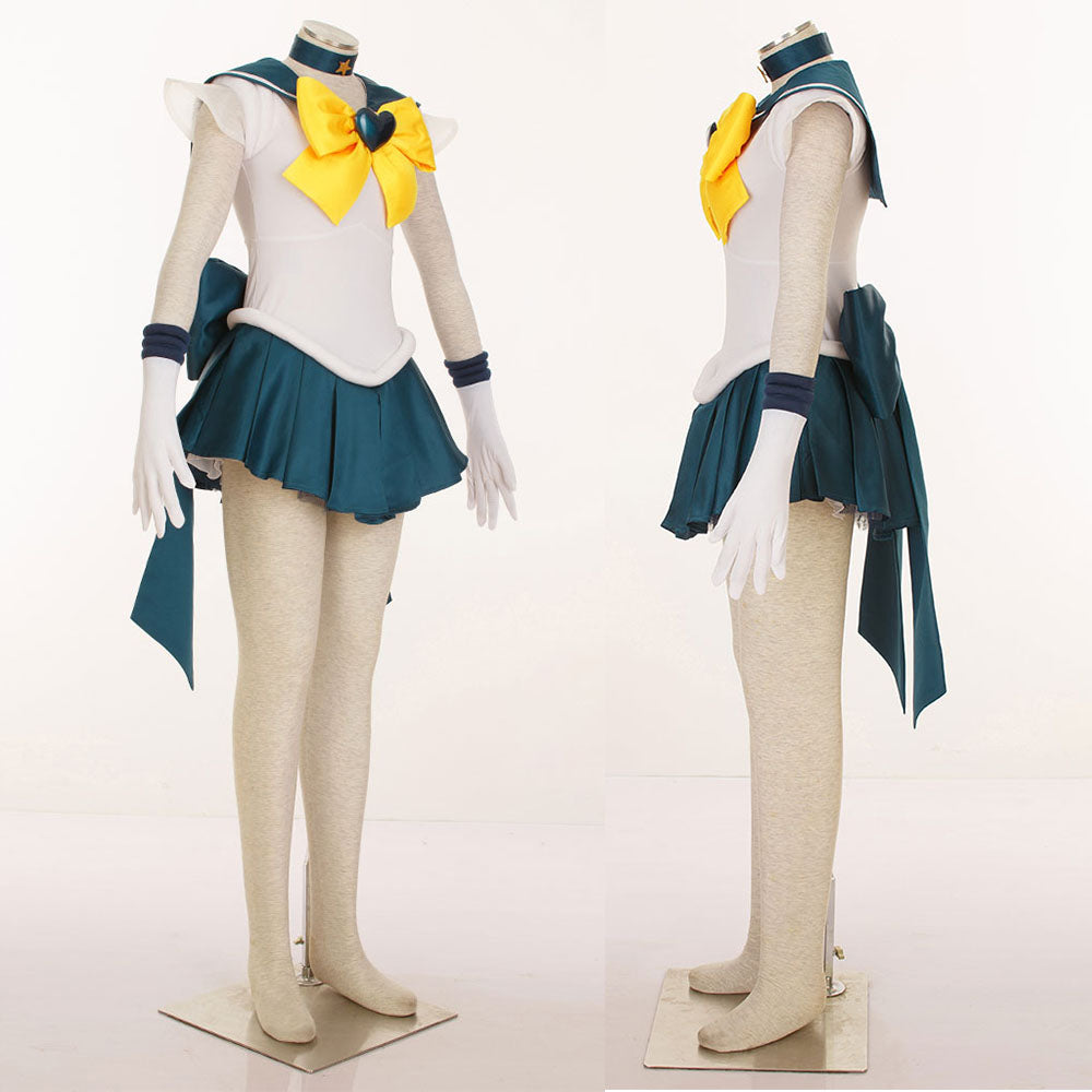 Halloween Anime Sailor Moon Costume Tenou Haruka Sailor Uranus Fighting Cosplay Full Outfit