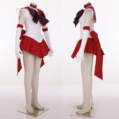 Halloween Anime Sailor Moon Costume Heino Rei Sailor mars Fighting Cosplay Full Outfit