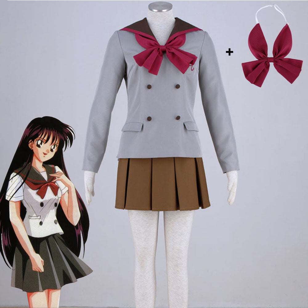 Anime Sailor Moon Costume Heino Rei Sailor mars Cosplay Normal School Uniform