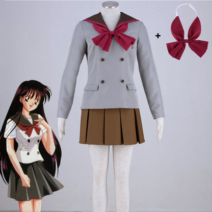 Anime Sailor Moon Costume Heino Rei Sailor mars Cosplay Normal School Uniform