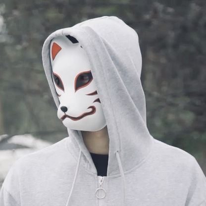 Anime Village Copy Ninja Shadow Ops Cosplay Costume with Fox Mask Men Kids Halloween