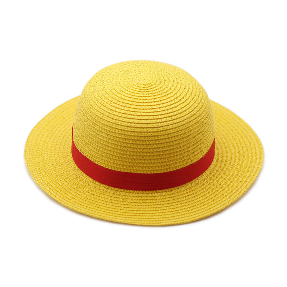 Anime One Piece Luffy Costume Cosplay Suits with Hat Men and Kids Halloween
