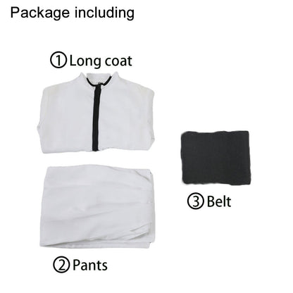 Anime Pale Demon White Uniform Cosplay Full Outfit for Men and Kids Halloween