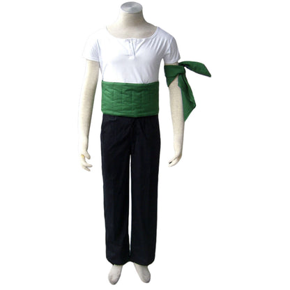 Anime Pirate Adventure Green Swordsman Costume Outfit for Men and Kids