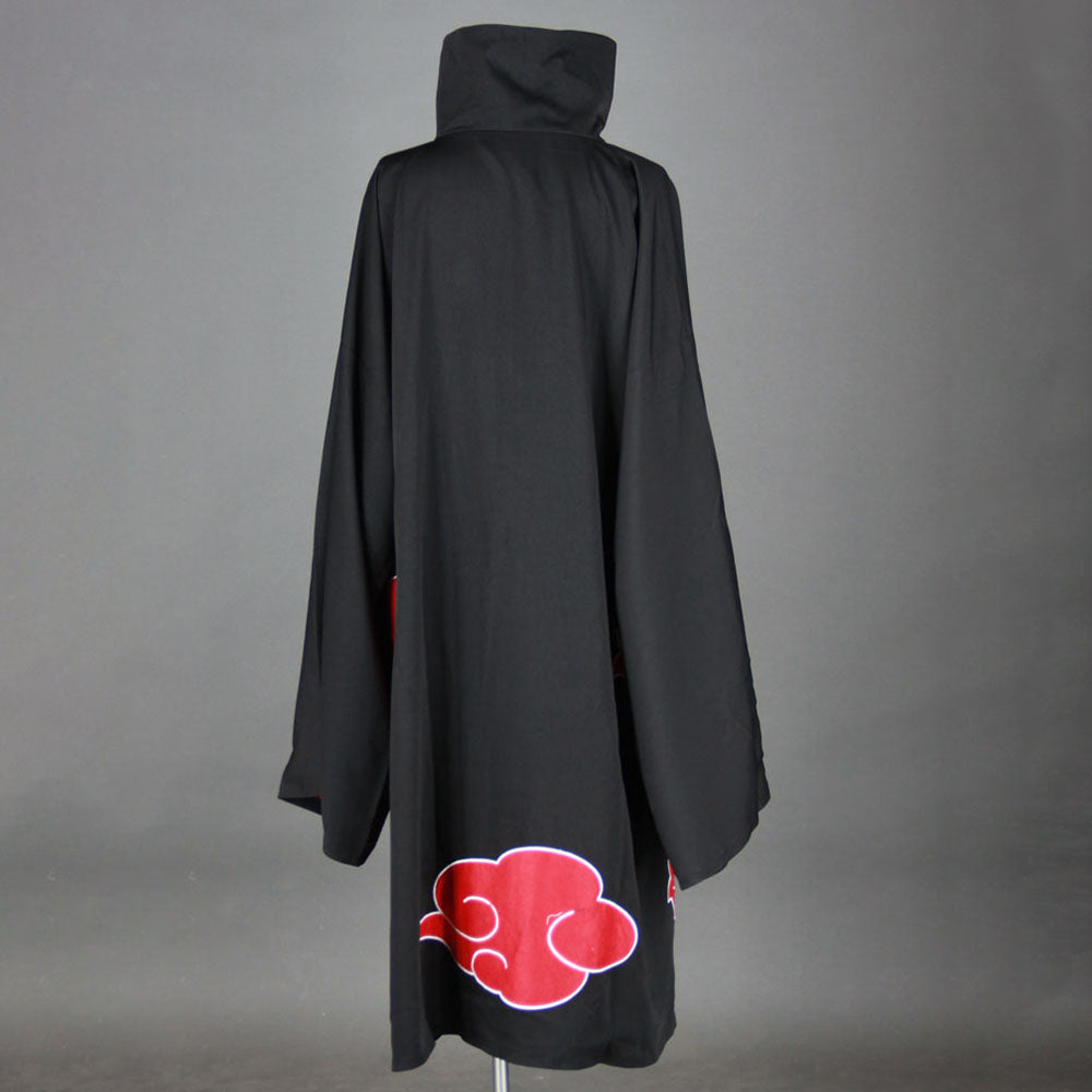 Anime Naruto Shippuden Akatsuki Cloak Uchiha Itachi Cosplay Costumes with Wig Men Kids Halloween
