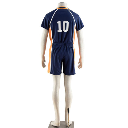 Haikyuu!! Costume Hinata Shoyo Number #10 Karasuno High School Volleyball Uniform with Knee pads