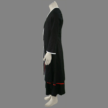 Anime Black Samurai Robe Warrior Cosplay Costume Full Outfit for Men and Kids