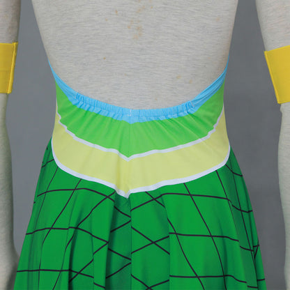 Anime Fairy Tail Wendy Marvell Cosplay Costume Green Dress Women Kids Halloween