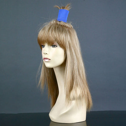 Anime Water Village Leader Cosplay Costume Blue Dress with Leader Hat for Women Kids