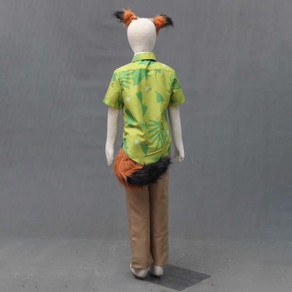 Anime Zootopia Costume The Fox Nick Wilde Cosplay full outfit Men and Kids Halloween