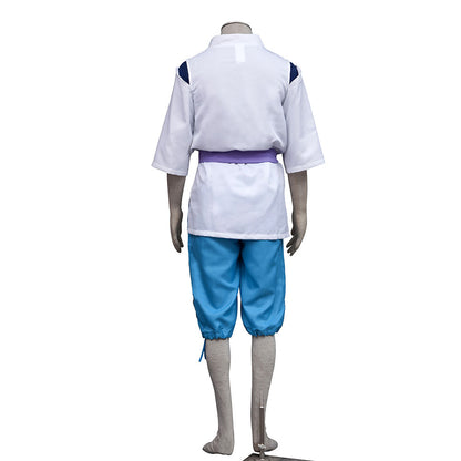 Anime River Spirit White Dragon Cosplay Costume Outfit for Men and Kids Halloween
