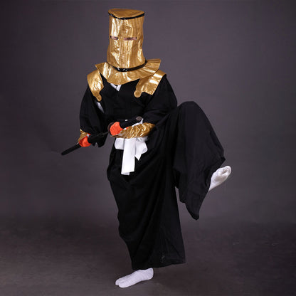 Anime Soul Warrior 7th Unit Commander Gold Armor Accessories Set with Helmet Gloves and Vambraces