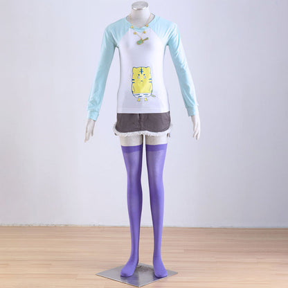 Game Super Sonico Costume Cosplay full Outfits Women and Kids Sonico Halloween