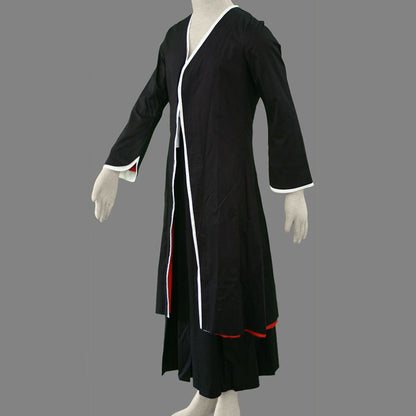 Anime Black Samurai Robe Warrior Cosplay Costume Full Outfit for Men and Kids