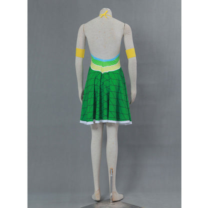 Anime Fairy Tail Wendy Marvell Cosplay Costume Green Dress Women Kids Halloween