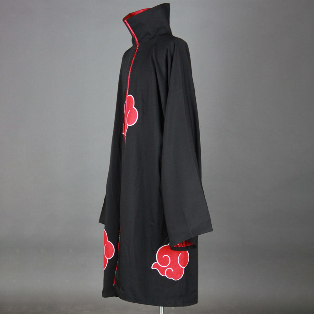 Anime Naruto Shippuden Akatsuki Cloak Uchiha Itachi Cosplay Costumes with Wig Men Kids Halloween