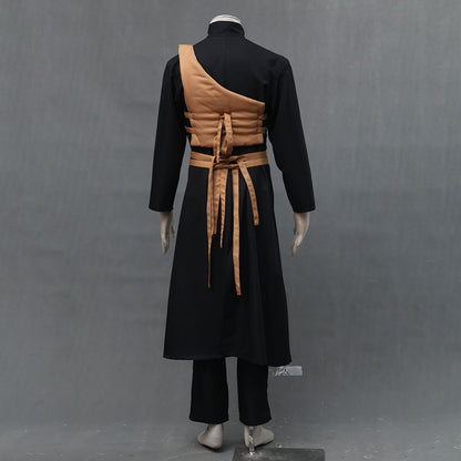 Anime Gourd Sand-Controlling Ninja Cosplay Black Costume Outfit for Men Kids Halloween
