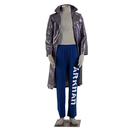 The Suicide Squad The Joker Cosplay Costume Long Coat with Pants Men and Kids Halloween