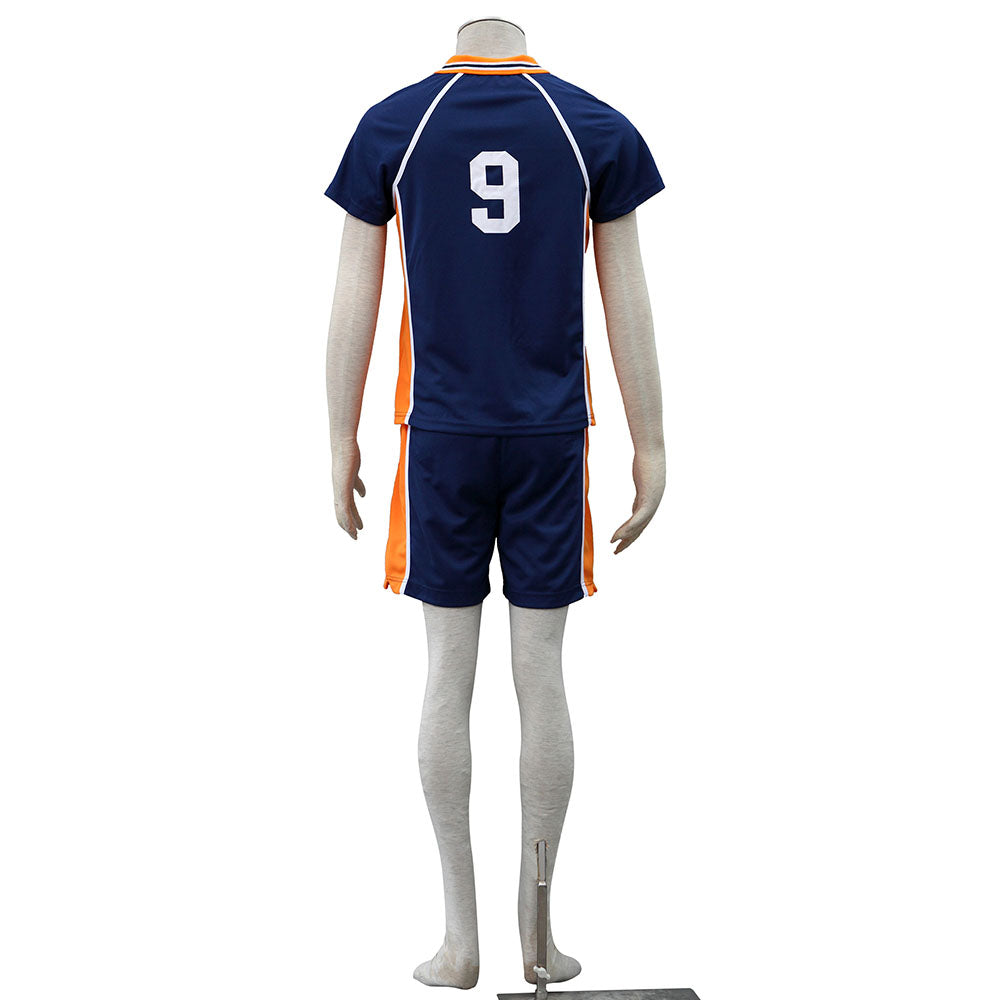 Haikyuu!! Costume Kageyama Tobio Number #9 Karasuno High School Volleyball Uniform with Knee pads