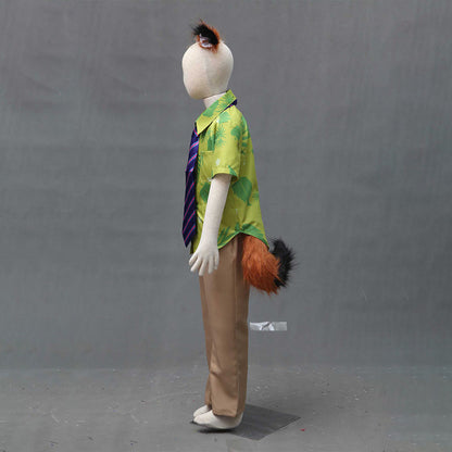 Anime Zootopia Costume The Fox Nick Wilde Cosplay full outfit Men and Kids Halloween