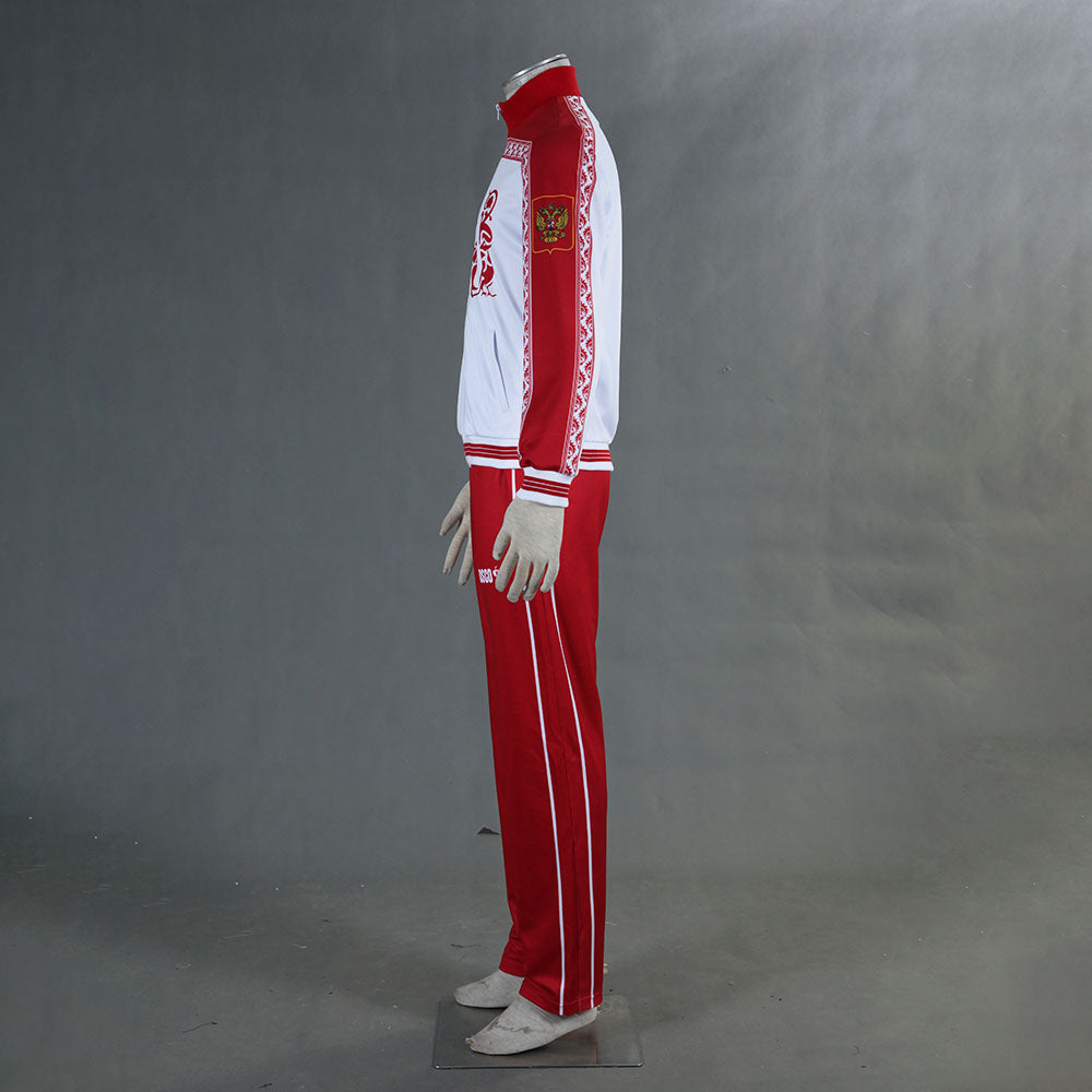 Anime YURI!!! on ICE Victor Nikiforov Cosplay Costume Red Suits Men and Kids Halloween