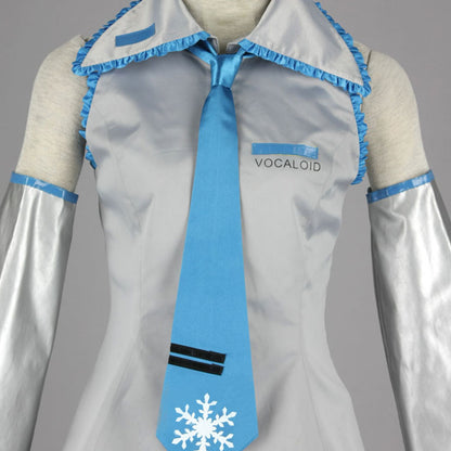 Vocaloid Costumes Yuki Snow Miku Cosplay full Outfit with Accessories Women and Kids
