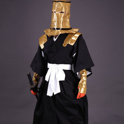 Anime Soul Warrior 7th Unit Commander Gold Armor Accessories Set with Helmet Gloves and Vambraces