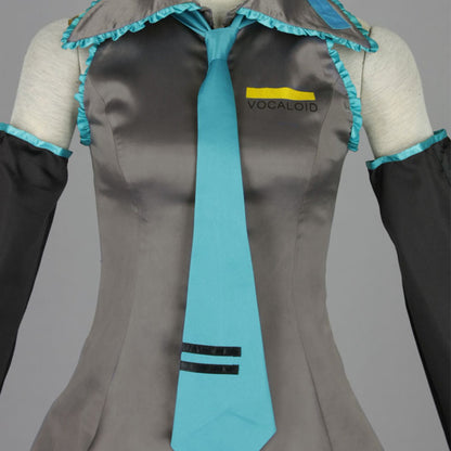 Anime Twin-Tail Virtual Pop Star Cosplay Costume Outfit with Accessories for Women Kids