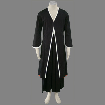 Anime Black Samurai Robe Warrior Cosplay Costume Full Outfit for Men and Kids