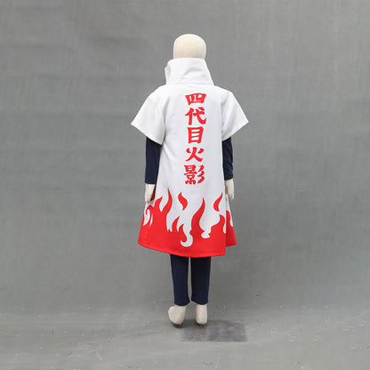 Anime Naruto Shippuden Cosplay Namikaze Minato 4th Hokage Costume Men Kids Halloween